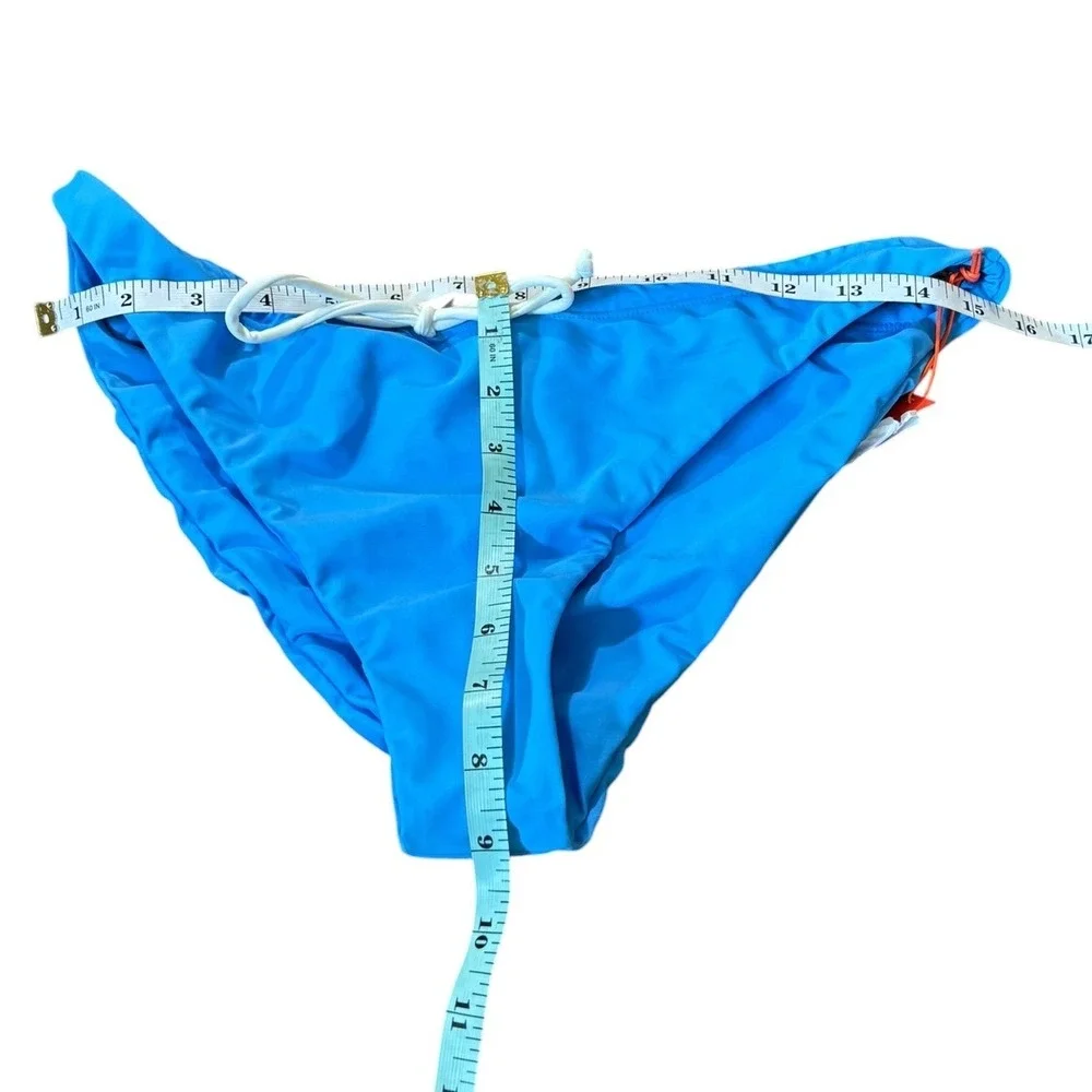 OOKIOH Monaco Bikini Bottom Blue Recycled High Cut Swim Sustainable Eco-friendly
